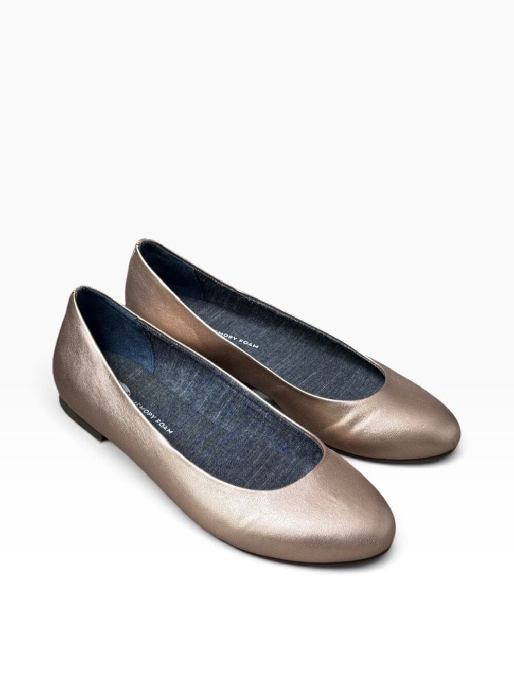 Dr. Scholl's Rose Gold Flats Ballet Slip on Memory Foam Shoes Women's size 7.5